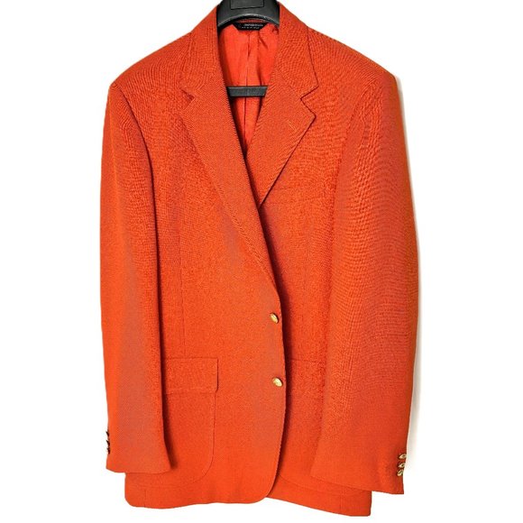 Vintage Orange sport coat Blazer Suit Jacket Hardwick Clothes Vintage - Picture 1 of 14